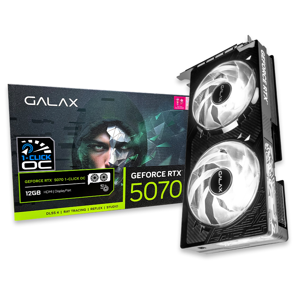 갤럭시 GALAX 지포스 RTX 5070 BLACK OC D7 12GB_이미지