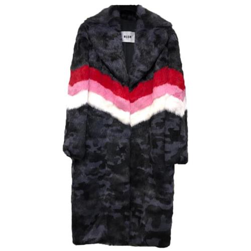 MSGM 배색 카모 레빗 퍼 자켓 2541MDC12 184759 98_이미지