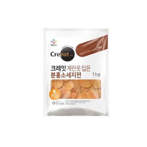 CJ제일제당 크레잇 계란옷 입은 분홍소세지전 1kg (1개)_이미지