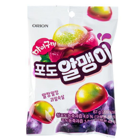 오리온 마이구미 포도알맹이 67g (30개)_이미지