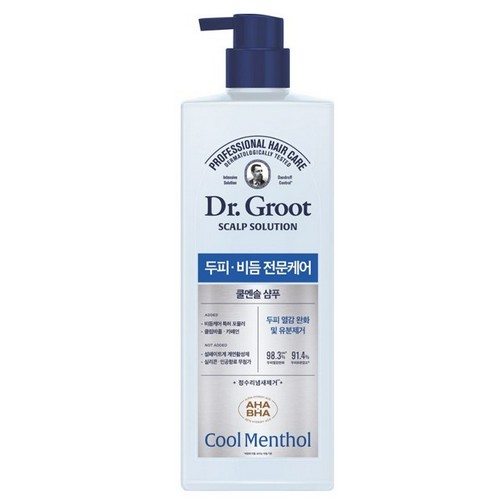 닥터그루트 스칼프 솔루션 쿨멘솔 비듬케어 샴푸 700ml (2개)_이미지