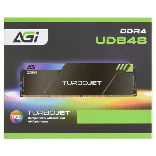 AGI DDR4-3600 CL18 TURBOJET UD848 RGB BLACK 서린 (32GB(16Gx2))_이미지