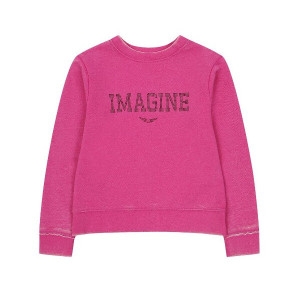 킨더스코너 자딕앤볼테르 스파클링 레터 체리핑크 스웻셔츠 WUW21TM12Z_CP