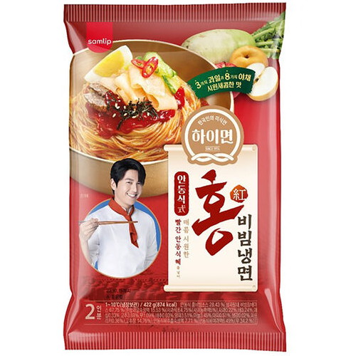 SPC삼립 하이면 안동식 홍 비빔냉면 422g (1개)_이미지