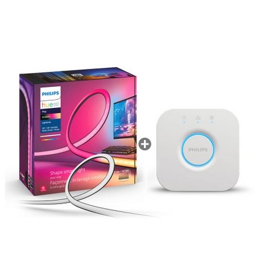 필립스 LED hue play 그라디언트 PC 라이트스트립 32-34인치 모니터용 (+브릿지)_이미지