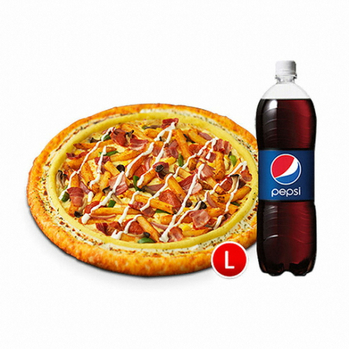 피자헛 피자헛 베이컨 포테이토 리치골드L + 펩시 1.25L_이미지