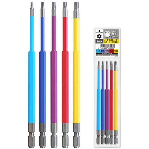 컬러 육각 별렌치 비트 ACTX5-150L (5pcs)