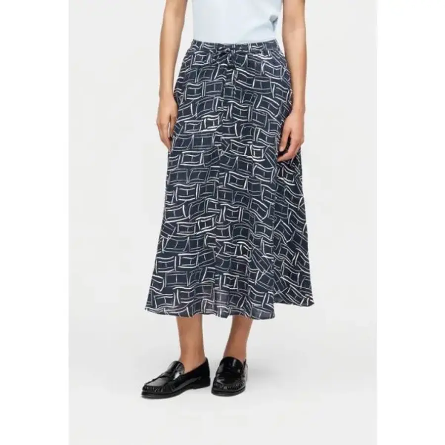 Ÿ�����ǰ� FLARE MIDI A-line skirt dark night navy 7500616