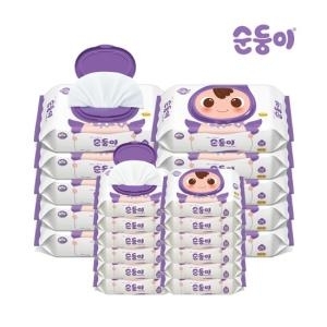 순둥이 프리미엄 엠보싱 물티슈 캡형 70매 + 캡형 20매 (캡10팩,캡12팩)_이미지