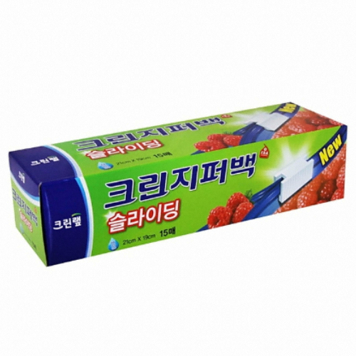 크린랲 ㅤ슬라이딩 지퍼백 소형 21x19cm 15매 (6개(90매))_이미지