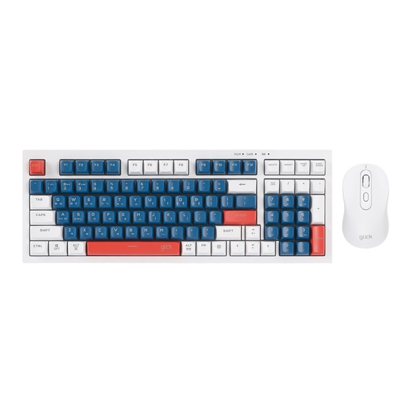 지클릭커 OFFICEPRO WMK90 사일런스 M 98 무선 키보드 마우스 세트 (Gundam, RC2)_이미지