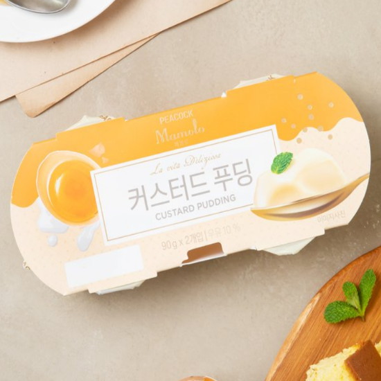 이마트 피코크 마몰로 커스터드 푸딩 2개입 180g (1개)_이미지