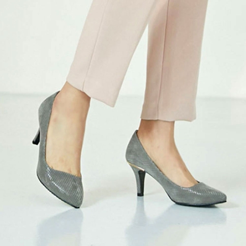 금수화 국산 여성 뱀피 스틸레토 하이힐 펌프스_이미지