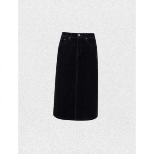 신성통상 올젠 여성 벨벳 데님 H라인 스커트_ZLF4RS2302NV ZLF4RS2302NV 234942