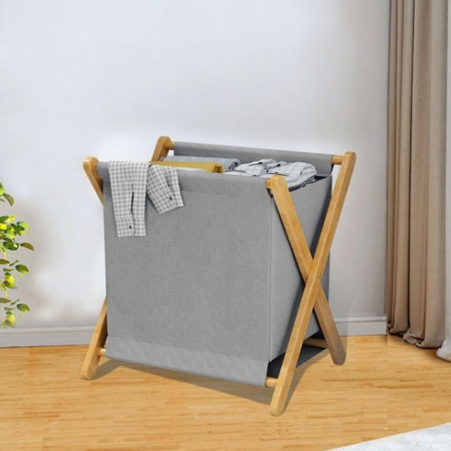 [불명] 에이치와이제유 우드 접이식 빨래바구니