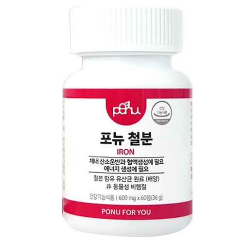 포터블뉴트리션 포뉴 철분 60정 (1개)