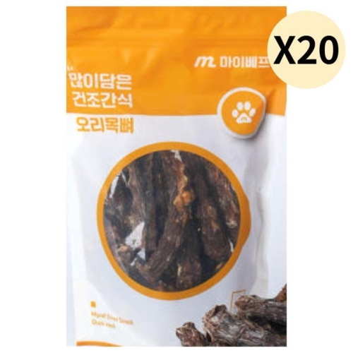 마이베프 독 많이담은 건조간식 오리목뼈 300g_이미지