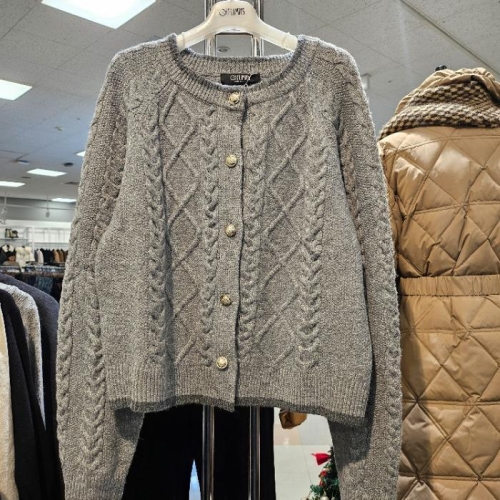 오프리미츠 HC44 다이아라인울가디건 다이아라인울여성가디건 M24KC1A02 S44012339_이미지