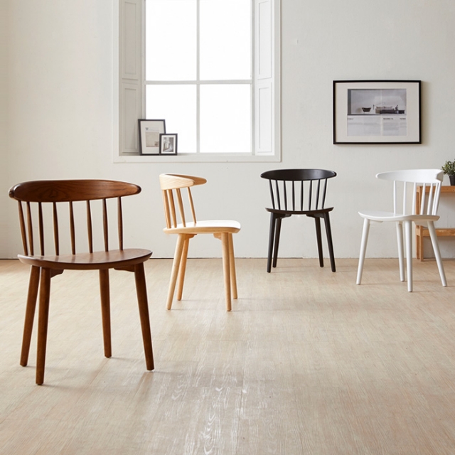 나무뜰 미쉘 원목 카페 식탁의자 (1개)_이미지