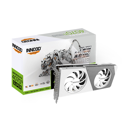 INNO3D 지포스 RTX 4070 Ti SUPER OC D6X 16GB TWIN X2 WHITE_이미지
