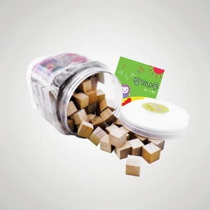 가베가족 큰솔 원목쌓기나무 100PCS 케이스 미니북