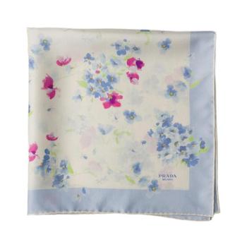 프린티드 실크 트윌 스카프 푸시아 아스트랄 블루 1FF004-2HN2-F