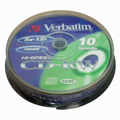 버바팀 CD-RW 700MB 12x 케익 (10장)