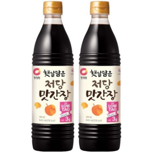 청정원 햇살담은 저당 맛간장 840ml (2개)_이미지
