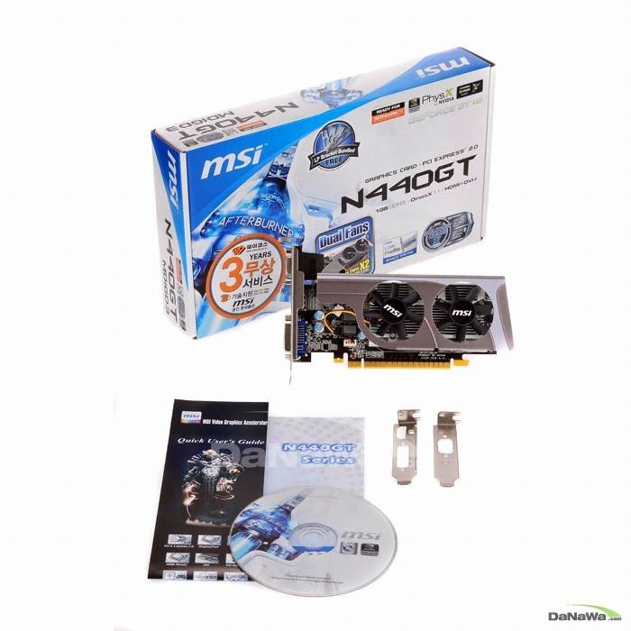 MSI 지포스 GT440 N440GT D3 1GB LP 미니 트윈_이미지