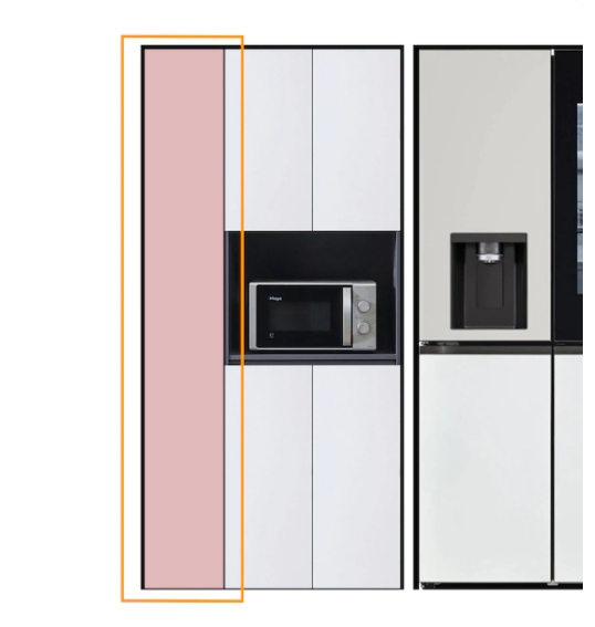 브리즈리빙 믹스매치 1도어 속깊은 틈새수납장 300
