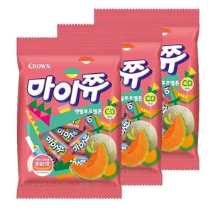 크라운제과 마이쮸 캔털루프멜론 100g (3개)