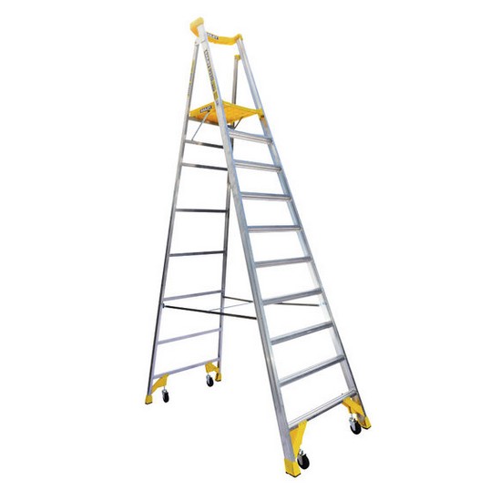 베일리 알루미늄 와이드 자동멈춤 사다리 (10단)