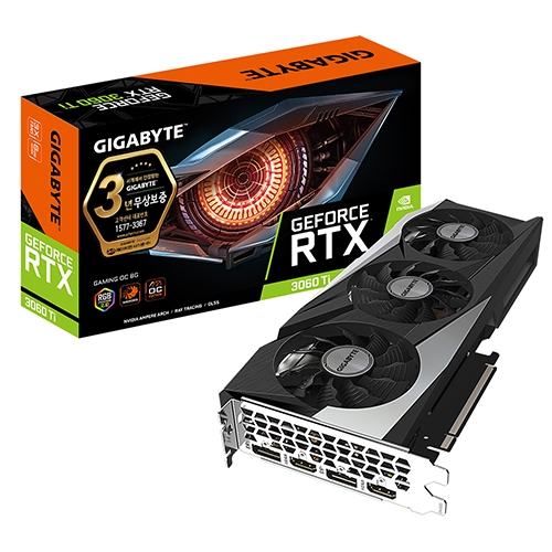 GIGABYTE 지포스 RTX 3060 Ti GAMING OC D6 8GB 제이씨현_이미지
