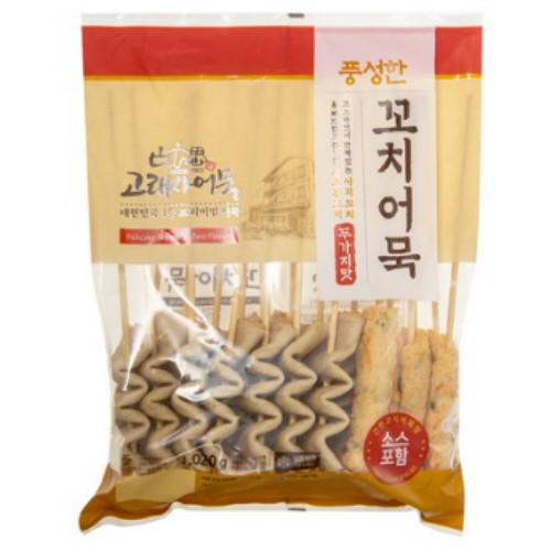 늘푸른바다 고래사어묵 풍성한 꼬치어묵 1.02kg (2개)