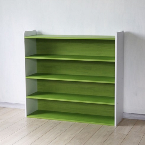 라운드 4단 교구 책장 1000