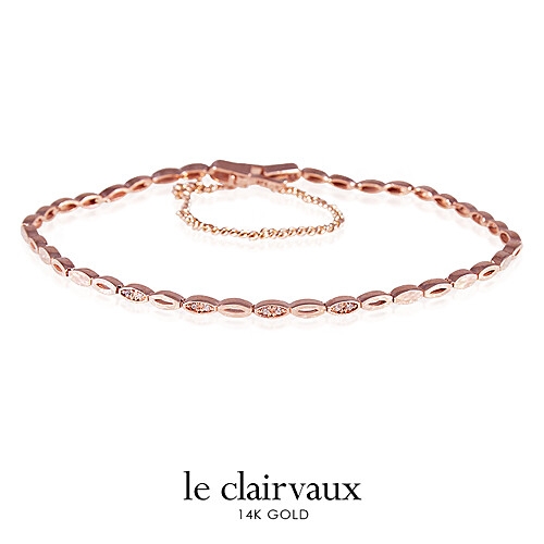 르클레보 14K le_clairvaux 고중량리즈8088 포스톤앤보이드 핑크골드팔찌 gold LCBK148088