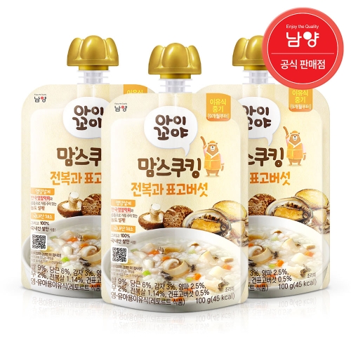 남양유업 맘스쿠킹 전복과 표고버섯 100g (3개)_이미지