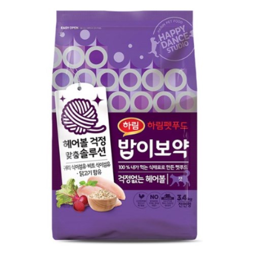밥이보약 캣 걱정없는 헤어볼 3.2kg (1개)