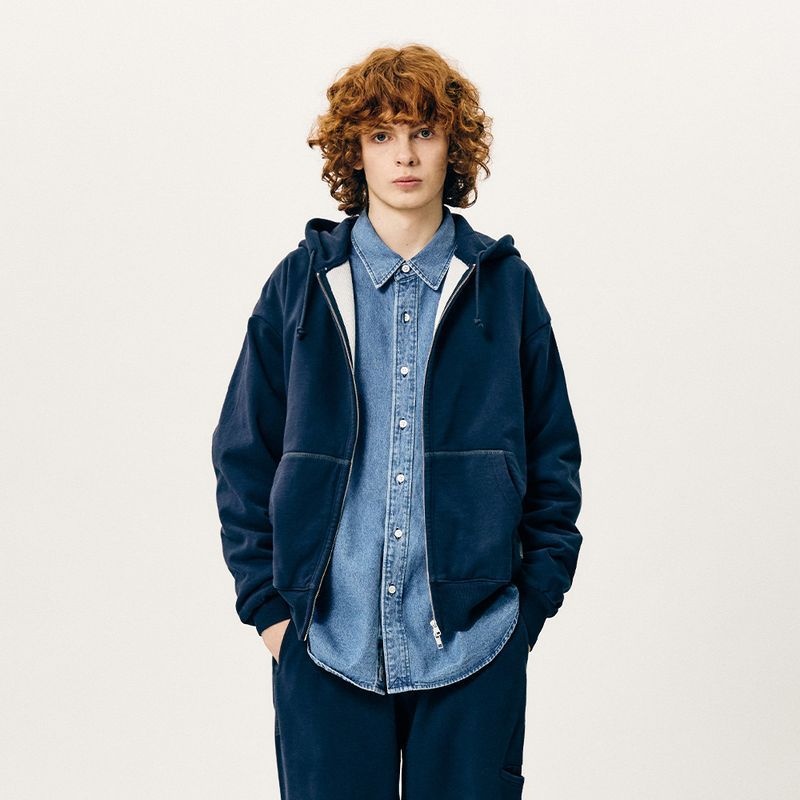 에스피오나지 60s Thermal Lined Sweat Parka Navy 3512785