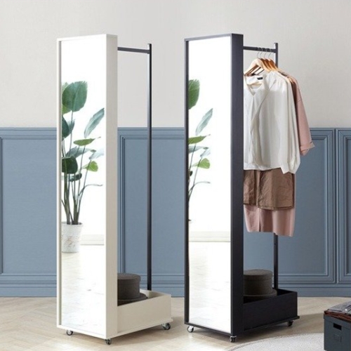 리센트 리시스 전신거울 멀티이동형 2단 수납행거