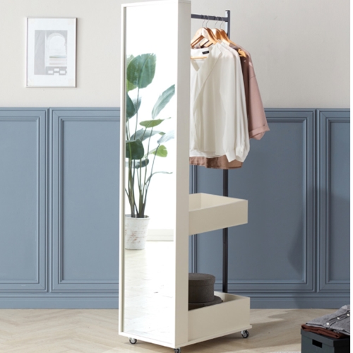 리센트 리시스 전신거울 멀티이동형 2단 수납행거_이미지