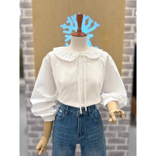 레코브 셔링 카라 블라우스 LG31F3BL504X_이미지