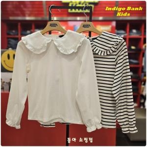  인디고뱅크키즈 SS 신상 베이직핏 빅 카라 티 블라우스 IKLA24S51