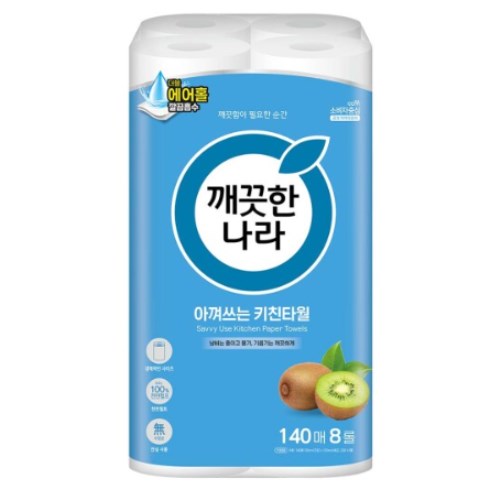 깨끗한나라 아껴쓰는 키친타월 140매 (8입) (1팩(8입))_이미지