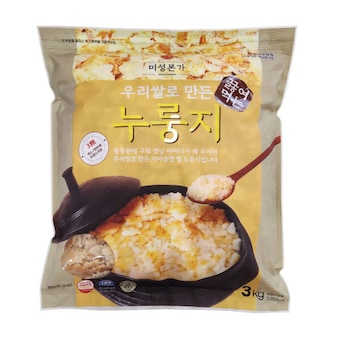 주식회사 지비라이스 미성본가 우리쌀로 만든 끓여먹는 <b>누룽지</b> <b>3kg</b>
