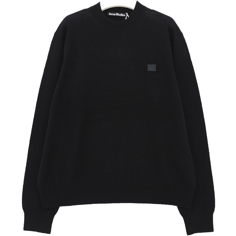 아크네 스튜디오 공용 페이스 로고 니트 C60042 900_이미지