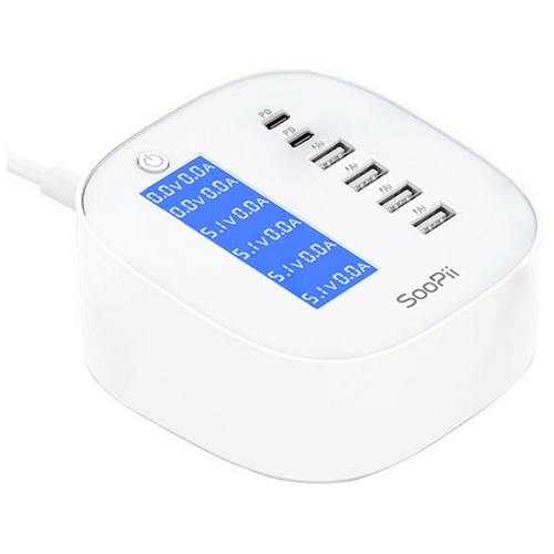 PD PPS 65W 6포트 LCD 전력표시 충전기 DC20