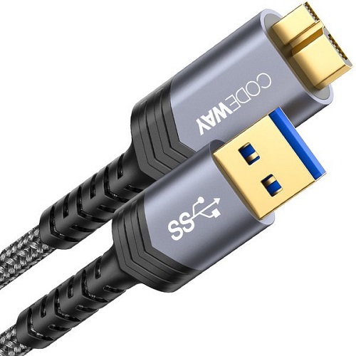 티에프엔아이엔씨 코드웨이 USB 3.0 마이크로B 10핀 케이블 (0.3m)
