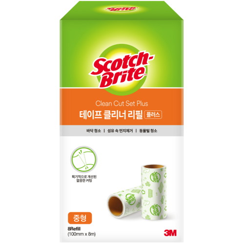 3M 스카치브라이트 ㅤ테이프클리너 플러스 리필 중형 8롤_이미지