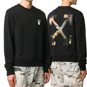 오프화이트 OFFWHITE 파스칼 애로우 맨투맨 슬림 OMBA025F20F